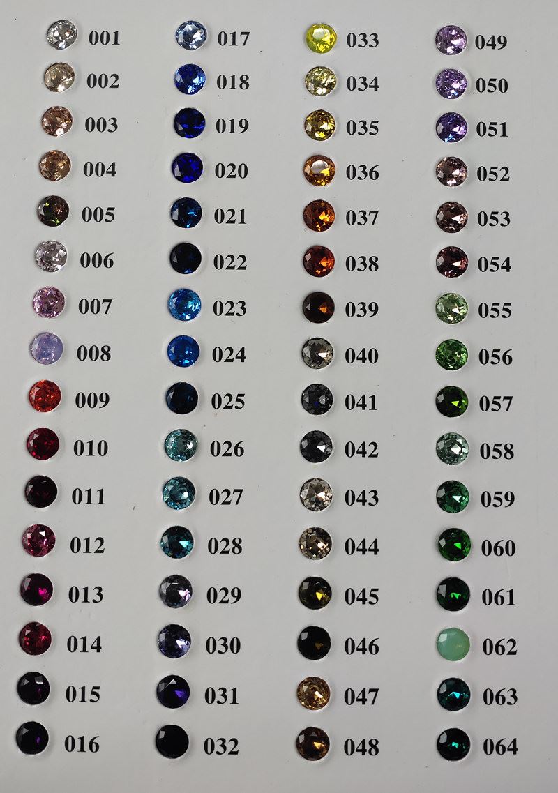 Perfume cap crystal color