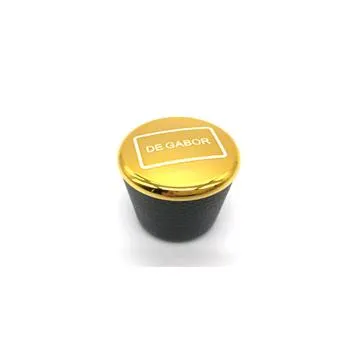 Luxe zwartgouden leren parfumdop